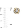 Thumbnail Image 2 of 0.29 CT. T.W. Diamond Spiral Stud Earrings in 10K Gold