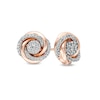Thumbnail Image 0 of 0.29 CT. T.W. Diamond Spiral Stud Earrings in 10K Rose Gold