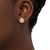 Thumbnail Image 1 of 0.29 CT. T.W. Diamond Spiral Stud Earrings in 10K Rose Gold
