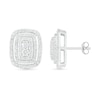 Thumbnail Image 2 of 0.95 CT. T.W. Composite Diamond Elongated Cushion Stud Earrings in 10K White Gold