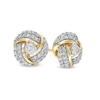 Thumbnail Image 1 of 0.69 CT. T.W. Diamond Spiral Stud Earrings in 10K Gold