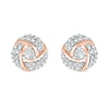 Thumbnail Image 0 of 0.69 CT. T.W. Diamond Spiral Stud Earrings in 10K Rose Gold