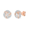 Thumbnail Image 1 of 0.69 CT. T.W. Diamond Spiral Stud Earrings in 10K Rose Gold