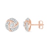 Thumbnail Image 2 of 0.69 CT. T.W. Diamond Spiral Stud Earrings in 10K Rose Gold
