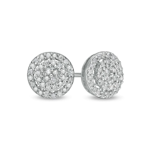 0.23 CT. T.W. Composite Diamond Circle Stud Earrings in 10K White Gold