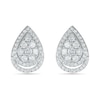 0.69 CT. T.W. Composite Diamond Teardrop Stud Earrings in 10K White Gold