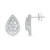 0.69 CT. T.W. Composite Diamond Teardrop Stud Earrings in 10K White Gold