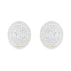 Thumbnail Image 1 of 0.69 CT. T.W. Composite Oval Diamond Frame Stud Earrings in 10K Gold