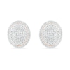 0.69 CT. T.W. Composite Oval Diamond Frame Stud Earrings in 10K Rose Gold