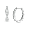 0.23 CT. T.W. Diamond Double Row Hoop Earrings in 10K Gold