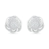 Thumbnail Image 0 of 0.45 CT. T.W. Composite Diamond Love Knot Stud Earrings in 10K White Gold