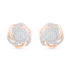 Thumbnail Image 0 of 0.45 CT. T.W. Composite Diamond Love Knot Stud Earrings in 10K Rose Gold