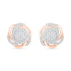 0.45 CT. T.W. Composite Diamond Love Knot Stud Earrings in 10K Rose Gold