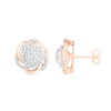 0.45 CT. T.W. Composite Diamond Love Knot Stud Earrings in 10K Rose Gold