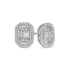 Thumbnail Image 0 of 0.29 CT. T.W. Composite Diamond Elongated Octagon Frame Stud Earrings in 10K White Gold