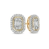 0.29 CT. T.W. Composite Diamond Elongated Octagon Frame Stud Earrings in 10K Gold