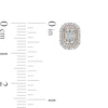 Thumbnail Image 2 of 0.29 CT. T.W. Composite Diamond Elongated Octagon Frame Stud Earrings in 10K Rose Gold