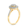 Thumbnail Image 3 of 0.45 CT. T.W. Composite Oval Diamond Double Frame Ring in 10K Gold