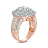 1.45 CT. T.W. Composite Diamond Double Cushion-Shaped Frame Ring in 10K Rose Gold