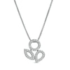 Thumbnail Image 0 of 0.10 CT. T.W. Diamond Multi-Shaped Outline Pendant in Sterling Silver