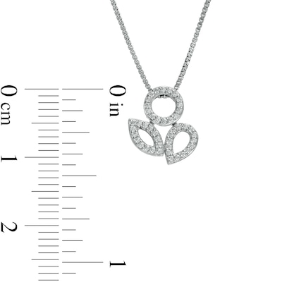 0.10 CT. T.W. Diamond Multi-Shaped Outline Pendant in Sterling Silver