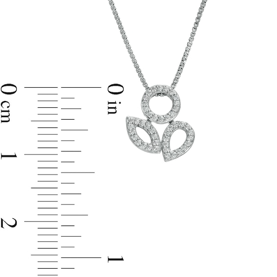 0.10 CT. T.W. Diamond Multi-Shaped Outline Pendant in Sterling Silver