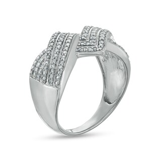 0.45 CT. T.W. Diamond Zig-Zag Crossover Ring in 10K Gold