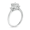 Thumbnail Image 2 of 0.50 CT. T.W. Princess-Cut Diamond Past Present Future® Engagement Ring in 10K White Gold