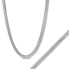 4.8mm Curb Chain Necklace and Bracelet Set in Solid Sterling Silver