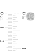 Thumbnail Image 2 of 0.16 CT. T.W. Composite Cushion-Shaped Diamond Frame Stud Earrings in 10K White Gold
