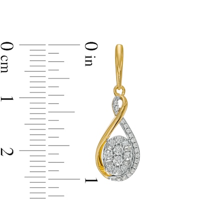 0.50 CT. T.W. Composite Oval Diamond Loop Drop Earrings in 10K Gold