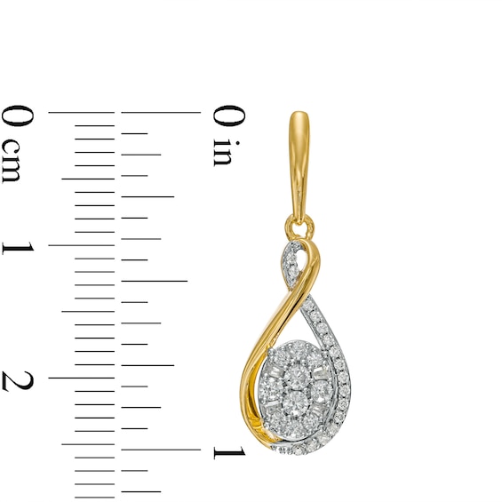 0.50 CT. T.W. Composite Oval Diamond Loop Drop Earrings in 10K Gold