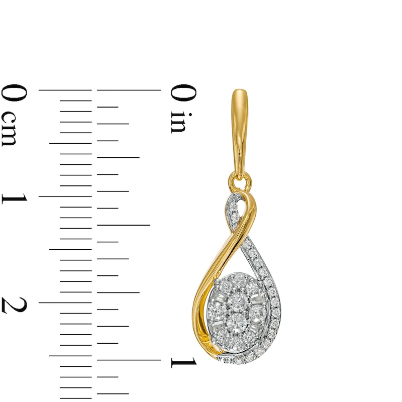 0.50 CT. T.W. Composite Oval Diamond Loop Drop Earrings in 10K Gold|Peoples Jewellers