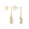 Thumbnail Image 2 of By Women for Women 0.33 CT. T.W. Composite Diamond Frame Lotus Flower Drop Earrings in 10K Gold