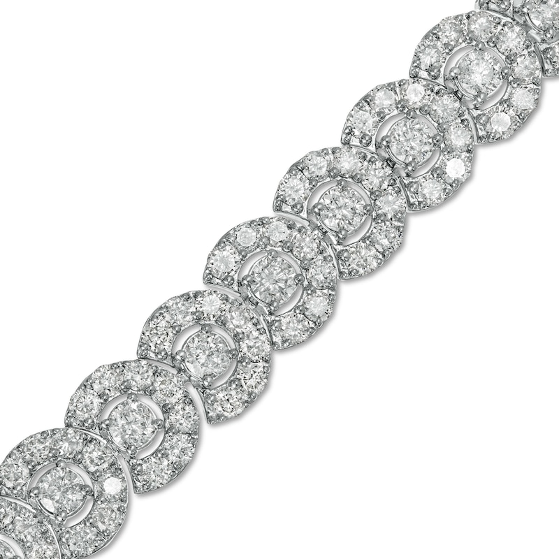 10.00 CT. T.W. Diamond Circle Line Bracelet in 10K White Gold – 7.25"|Peoples Jewellers