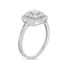 Thumbnail Image 2 of 0.58 CT. T.W. Diamond Double Cushion-Shaped Frame Engagement Ring in 10K White Gold