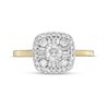 Thumbnail Image 4 of 0.58 CT. T.W. Diamond Double Cushion-Shaped Frame Engagement Ring in 10K Gold