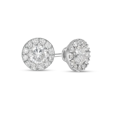 0.80 CT. T.W. Diamond Frame Stud Earrings in 10K Gold (K/I3