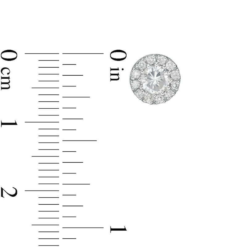 Main Image 3 of 0.80 CT. T.W. Diamond Frame Stud Earrings in 10K Gold (K/I3)