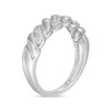 Thumbnail Image 2 of 0.116 CT. T.W. Diamond Twist Anniversary Band in Sterling Silver