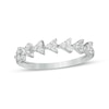 Thumbnail Image 0 of 0.23 CT. T.W. Diamond Multi-Triangle Stackable Anniversary Band in 10K White Gold