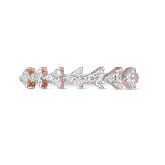 0.23 CT. T.W. Diamond Multi-Triangle Stackable Anniversary Band in 10K Rose Gold