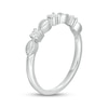 Thumbnail Image 2 of 0.145 CT. T.W. Diamond Vintage-Style Alternating Anniversary Band in Sterling Silver