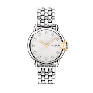 Ladies' Coach Arden Crystal Accent Two-Tone IP Watch with White Dial (Model: 14503818)