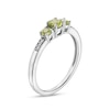 Thumbnail Image 2 of Peridot and Diamond Accent Three Stone Ring in 10K White Gold