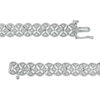 Thumbnail Image 2 of 1.00 CT. T.W. Diamond Triple-Row Bracelet in Sterling Silver – 7.25"