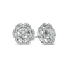 0.51 CT. T.W. Diamond Flower Scallop Edge Stud Earrings in 10K White Gold