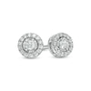 Thumbnail Image 0 of 0.16 CT. T.W. Diamond Frame Stud Earrings in Sterling Silver