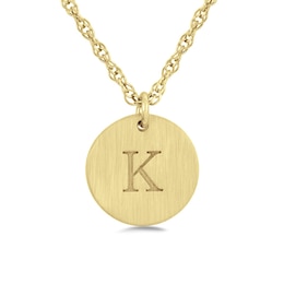 12.0mm Engravable Disc Initial Pendant (1 Initial)