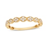 Thumbnail Image 1 of 0.16 CT. T.W. Quad Diamond Vintage-Style Scallop Anniversary Band in 10K Gold